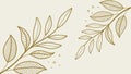 Elegant Golden Leaf Branches Ã¢â¬\' Warm Botanical Vector Elements, vector design Generative AI Royalty Free Stock Photo