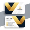 Elegant golden premium business card design