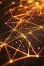 Elegant golden ratio grid system illuminated by precisely positioned light nodes that pulse with energy