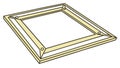 Elegant Golden Rectangular Frame with Corner Design, vector design Generative AI Royalty Free Stock Photo