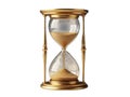 Elegant golden sand timer on white background Royalty Free Stock Photo