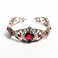 Elegant Gothic Style Bracelet With Red Stones - Inspired By Countess