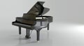 Elegant Grand Piano on Reflective Surface Royalty Free Stock Photo