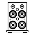 Elegant Graphic Simple icon of sound, simple line art style