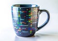 Elegant Gray Coding Mug A Dreamy Flat Lay for the Modern Programmer Featuring a Stylish Tech Mug Ideal