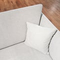 Elegant gray sofa with cushion