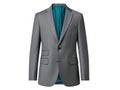 Elegant gray suit jacket with teal lining Royalty Free Stock Photo