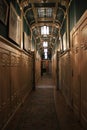 elegant green corridor from 19th century clasic korytarz klasyka Royalty Free Stock Photo