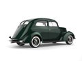 Elegant green old timer vintage car with white wall tires - back view Royalty Free Stock Photo