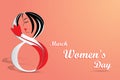 Elegant greeting card for International Women`s Day Royalty Free Stock Photo