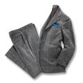 Elegant grey worsted suit Royalty Free Stock Photo