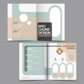 Elegant half-fold brochure design with geometric element