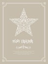 Elegant hand drawn Christmas Card design, vintage elements, great for cards, invitations, banners, wallpapers - vector design Royalty Free Stock Photo