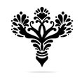 Elegant hand drawn fleur de lis symbols in ornate stylized design element Royalty Free Stock Photo