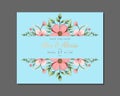 elegant hand drawn floral wedding invitation card. vector design Royalty Free Stock Photo