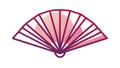 Elegant hand fan, traditional accessory, cooling device, cultural style, graceful movement, vector design Generative AI Royalty Free Stock Photo