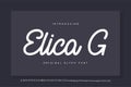 Elegant hand lettering font and number