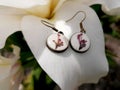 elegant handmade resin jewelry, pressed flowers in epoxy resin