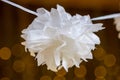 Elegant Hanging Paper Pom Poms for Wedding Decor