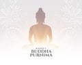 elegant happy buddha purnima eve holiday background design