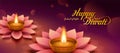 Elegant happy Diwali banner