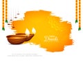 Elegant Happy Diwali cultural festival greeting background