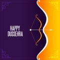 Elegant happy dussehra traditional festival card design