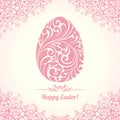 Elegant Happy Easter template. Vector illustration.