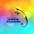 Elegant happy ganesh chaturthi colorful background