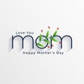 Elegant happy mothers day sweet background design