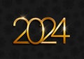 Elegant Happy New Year background with golden numbers