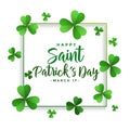 Elegant happy saint patriks day frame Royalty Free Stock Photo