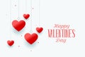 Elegant happy valentines day hearts background design