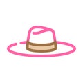 elegant hat color icon vector illustration Royalty Free Stock Photo