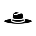 elegant hat glyph icon vector illustration Royalty Free Stock Photo