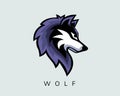 Elegant Head wolf e-sport style look logo design inspiration Royalty Free Stock Photo