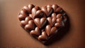 Heart-Shaped Chocolate Box for Valentine\'s Day, AI Generated Royalty Free Stock Photo