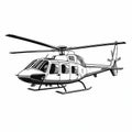 Elegant Helicopter Line Art On White Background Royalty Free Stock Photo