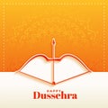 Elegant hindu happy dussehra festival greeting card design