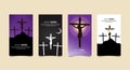 Elegant Holly week design Stories Collection. Ascension Day of Jesus Christ template stories suitable for promotion, marketing etc