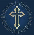 Elegant Holy Cross Christian and Orthodox Background Illustration