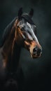 Elegant Horse Collage on Dark Background.