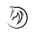 Elegant horse icon logo vector