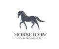 Elegant horse sillhouete icon. Vector illustration animal logo