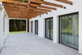 House with patio and wooden ceiling Royalty Free Stock Photo