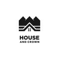 Elegant House and Crown Logo Design Inspiration