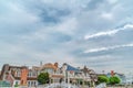 Elegant houses in the beautiful coastal neighborhood of Long Beach California