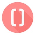 Minimalist Bracket Icon in Circular Design