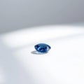 Single Blue Sapphire on White Royalty Free Stock Photo