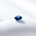 Single Blue Sapphire on White Royalty Free Stock Photo